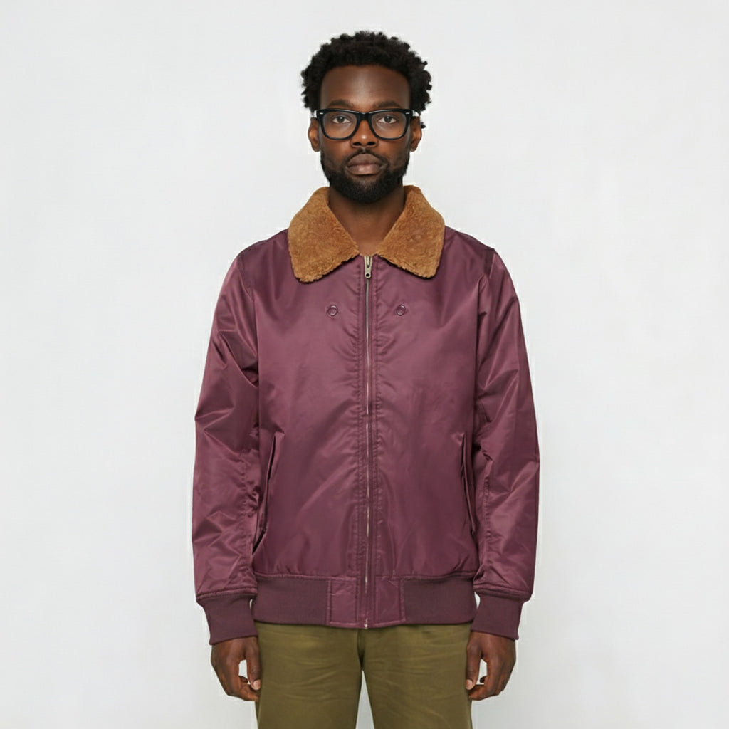 Blouson bomber bordeaux