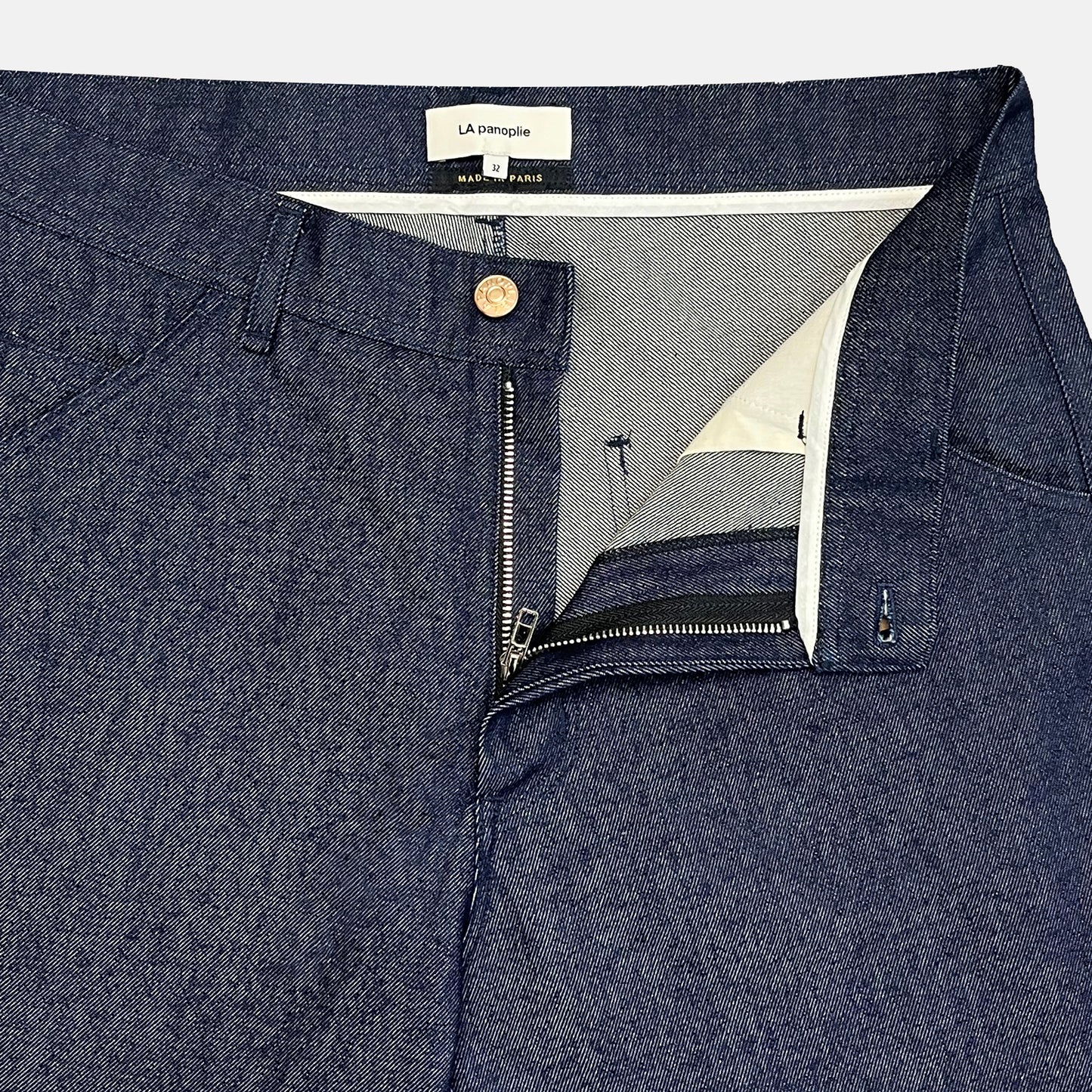 Raw denim pants