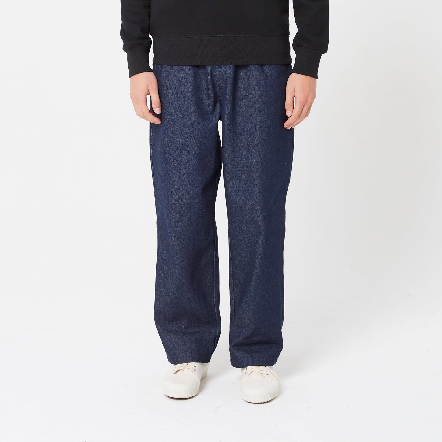 Wide denim pants