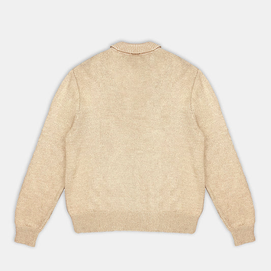 Pull polo beige