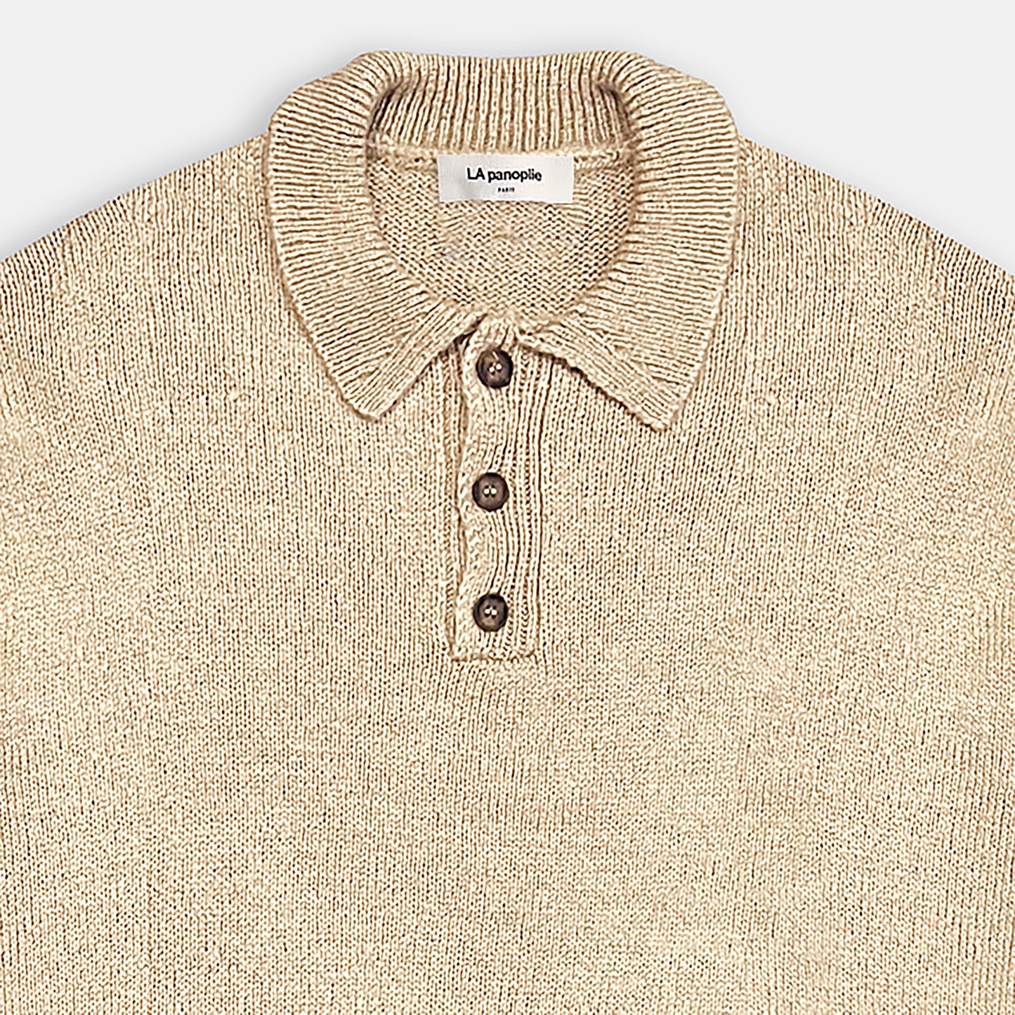 Pull polo beige