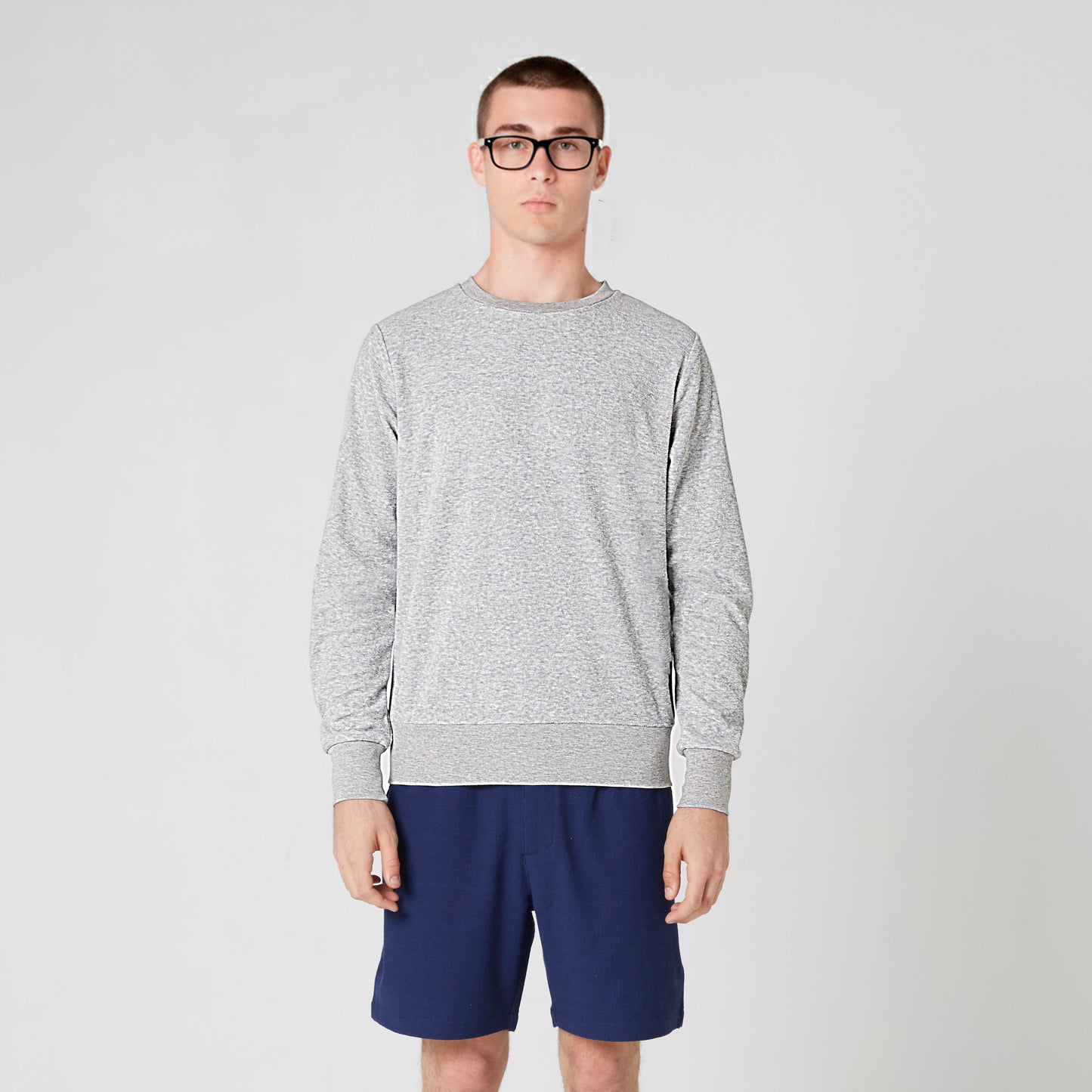 Sweat éponge gris chiné