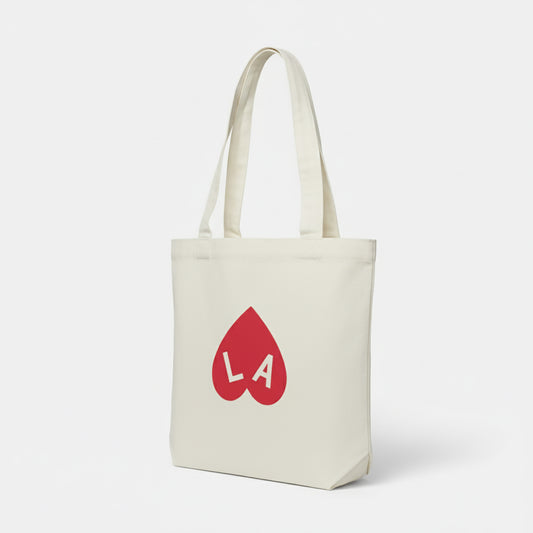 ecru heart tote