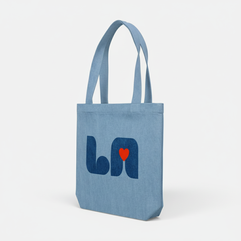 Tote LA coeur bleach