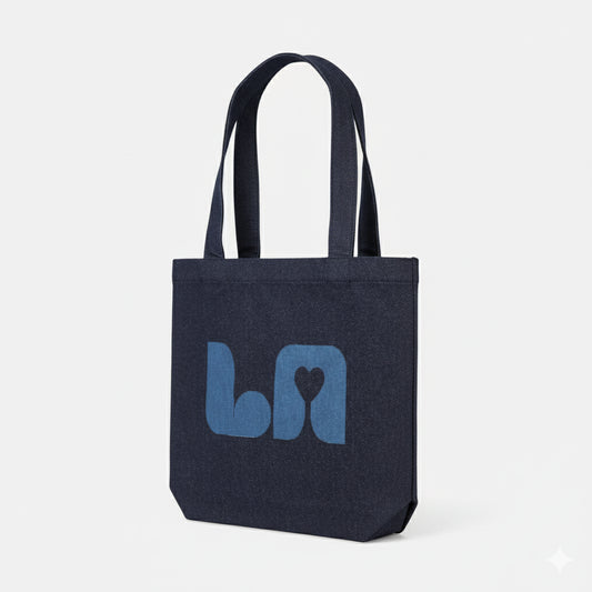 Raw/blue Denim Tote Bag