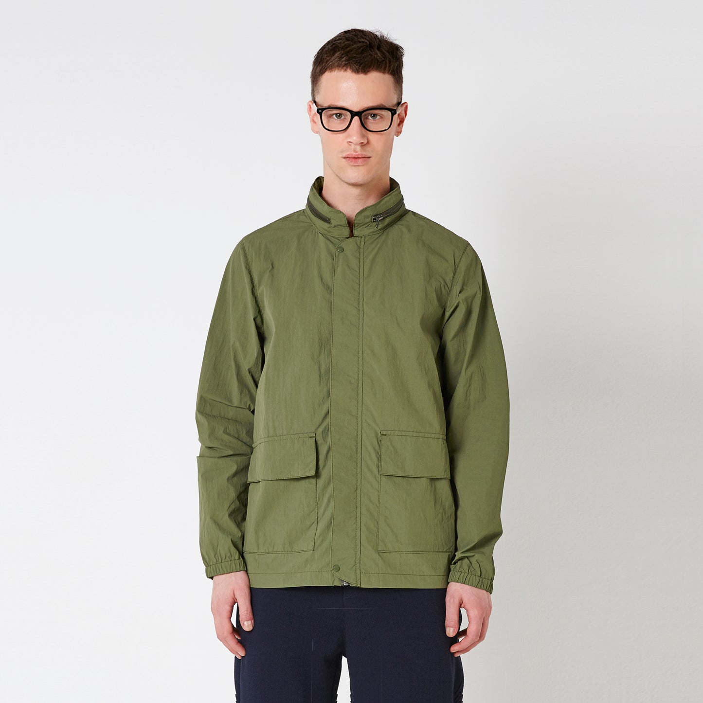 Khaki nylon jacket
