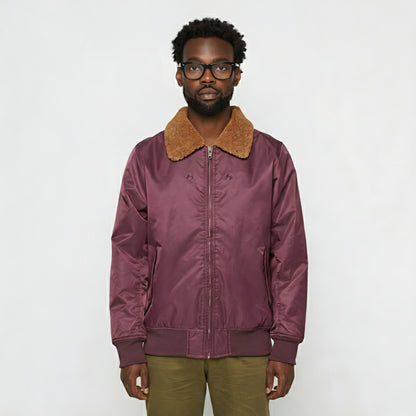 Blouson bomber bordeaux