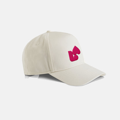 Casquette coeur écru