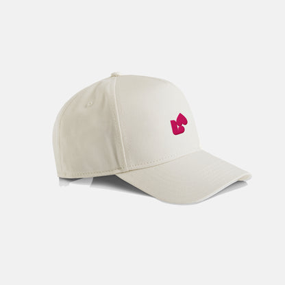 Casquette mini coeur écru