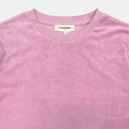 pink terrycloth sweatshirt