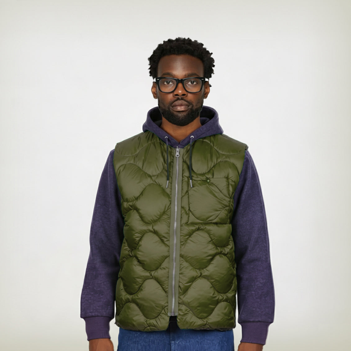 Gilet doudounne kaki