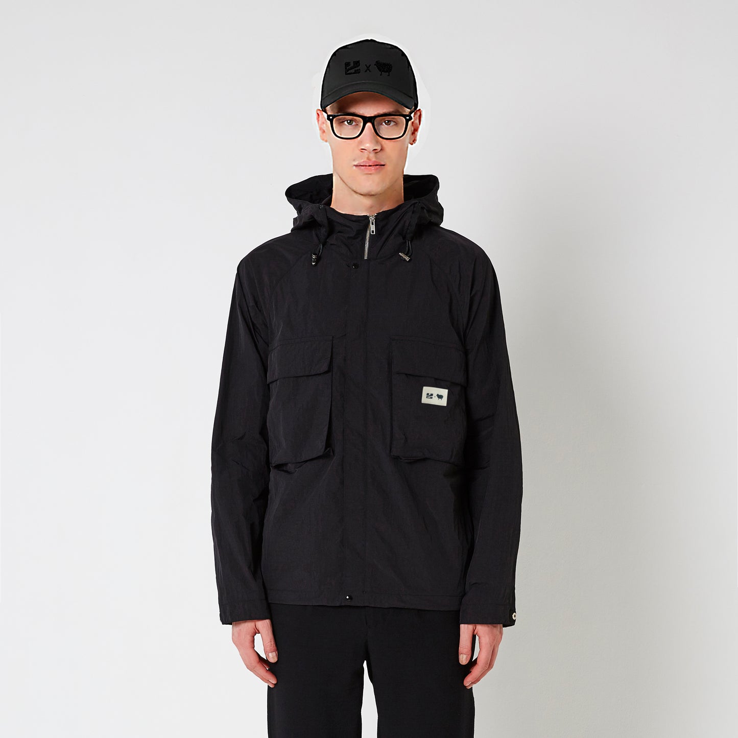 LA x GEDA nylon windbreaker