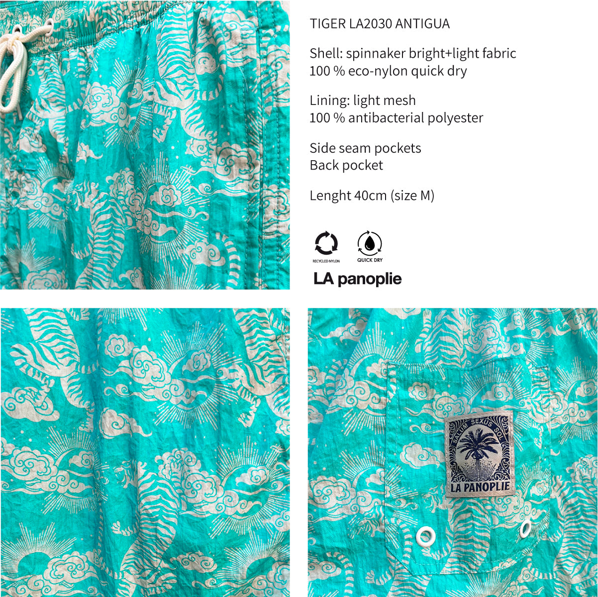 Maillot tigre lagon