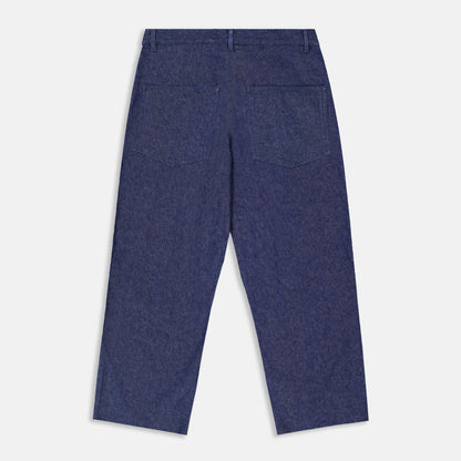 Wide denim pants