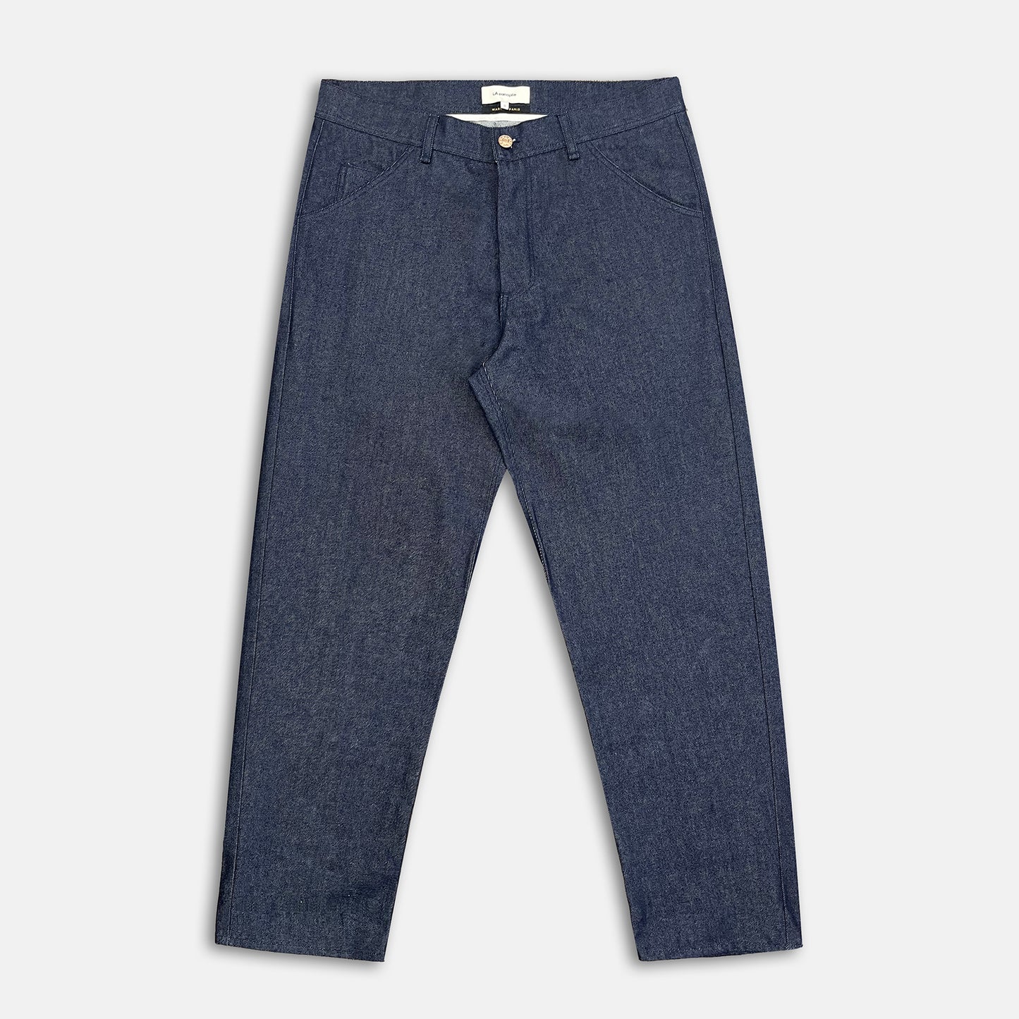 Raw denim pants