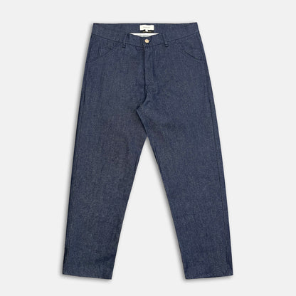 Raw denim pants
