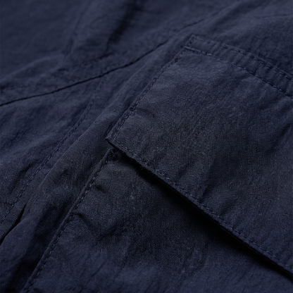 navy nylon parka