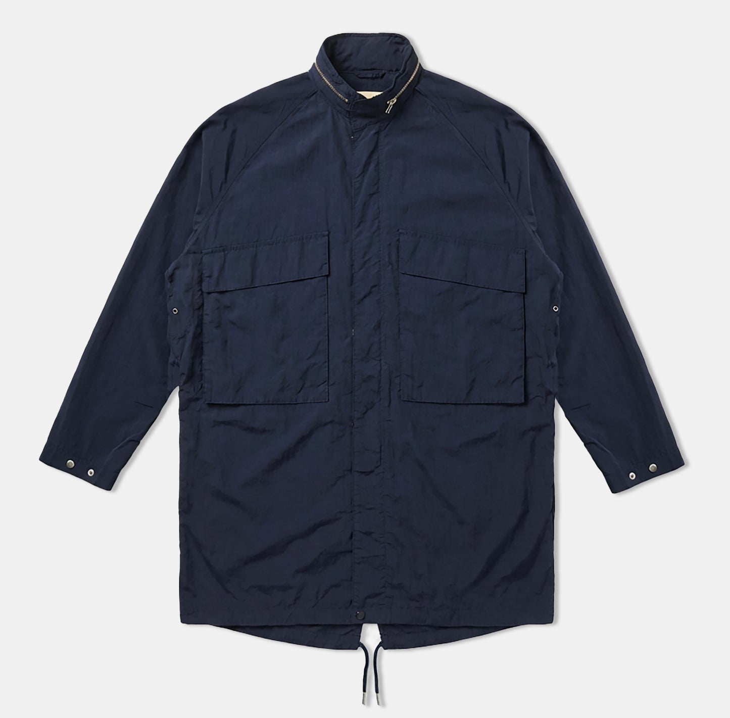 navy nylon parka