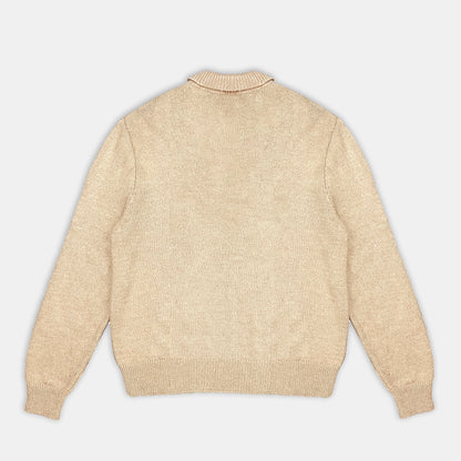 Pull polo beige