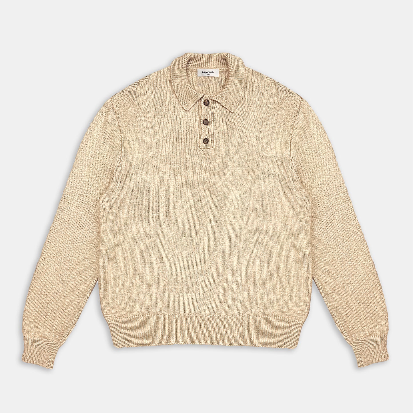 Pull polo beige