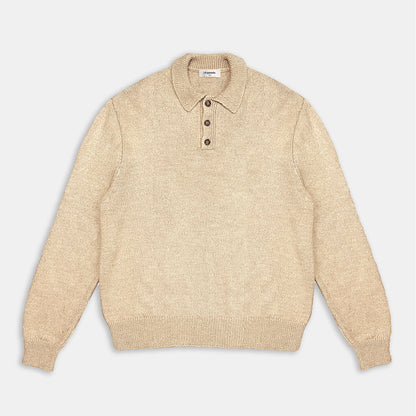 Pull polo beige