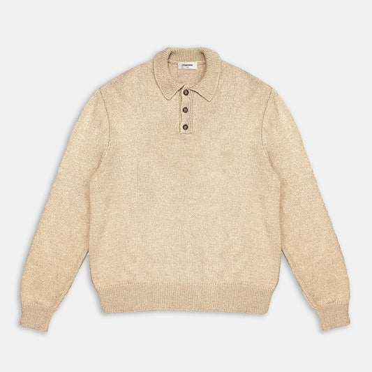 Pull polo beige