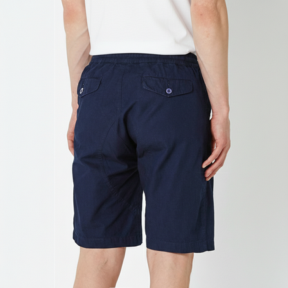 Indigo canvas Bermuda shorts