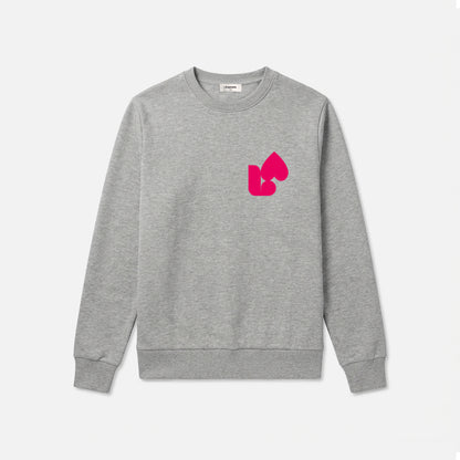 Sweat LA coeur gris chiné