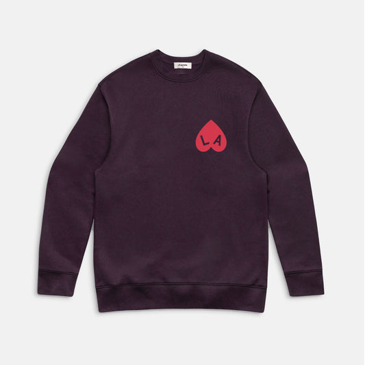 Sweat coeur bordeaux