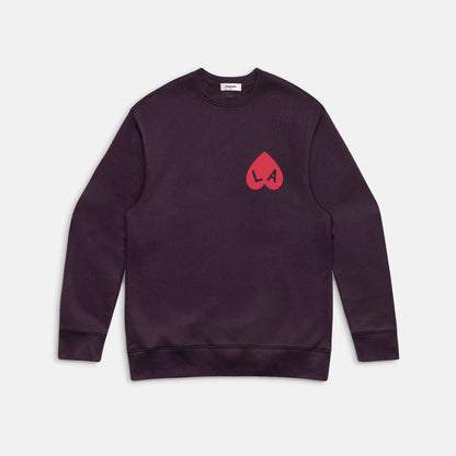 Burgundy heart sweatshirt 