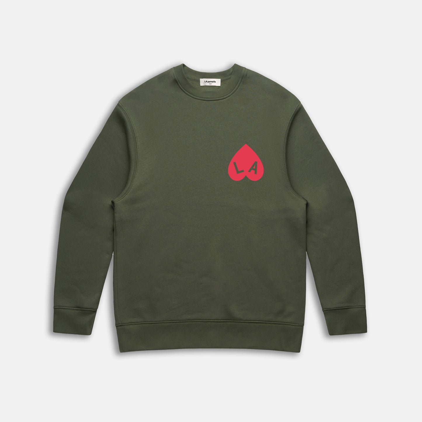 Khaki heart sweatshirt 