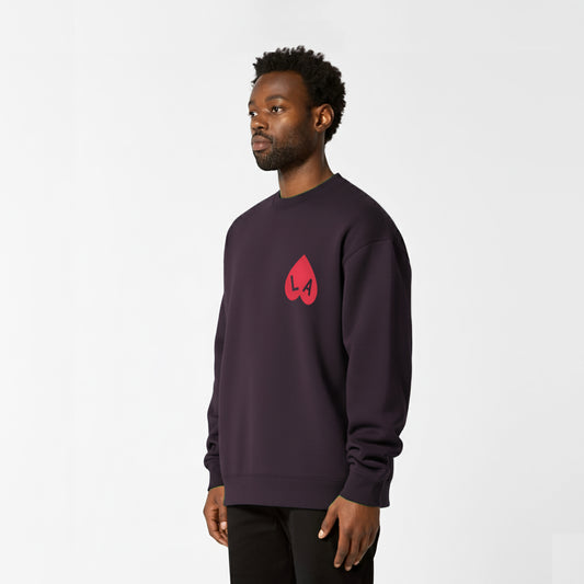 Sweat coeur bordeaux