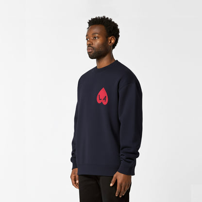 Sweat coeur navy