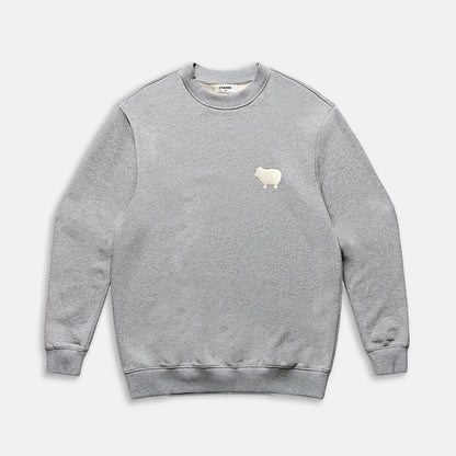 Sweat crew heavy gris chiné