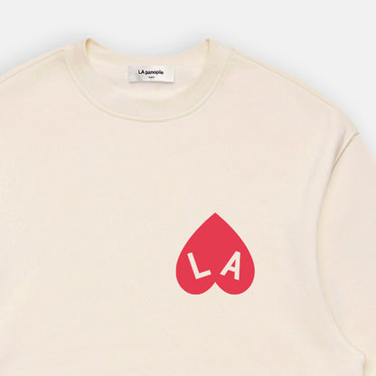 Ecru heart sweatshirt 