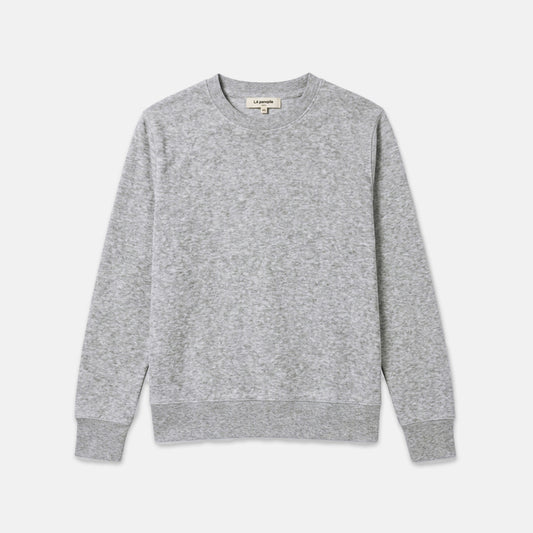 Sweat éponge gris chiné