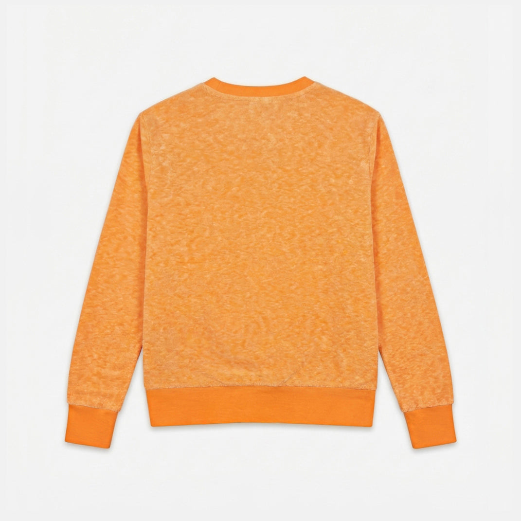Heather orange terry sweatshirt
