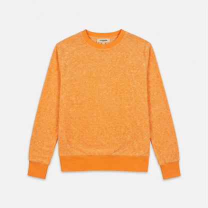 Heather orange terry sweatshirt