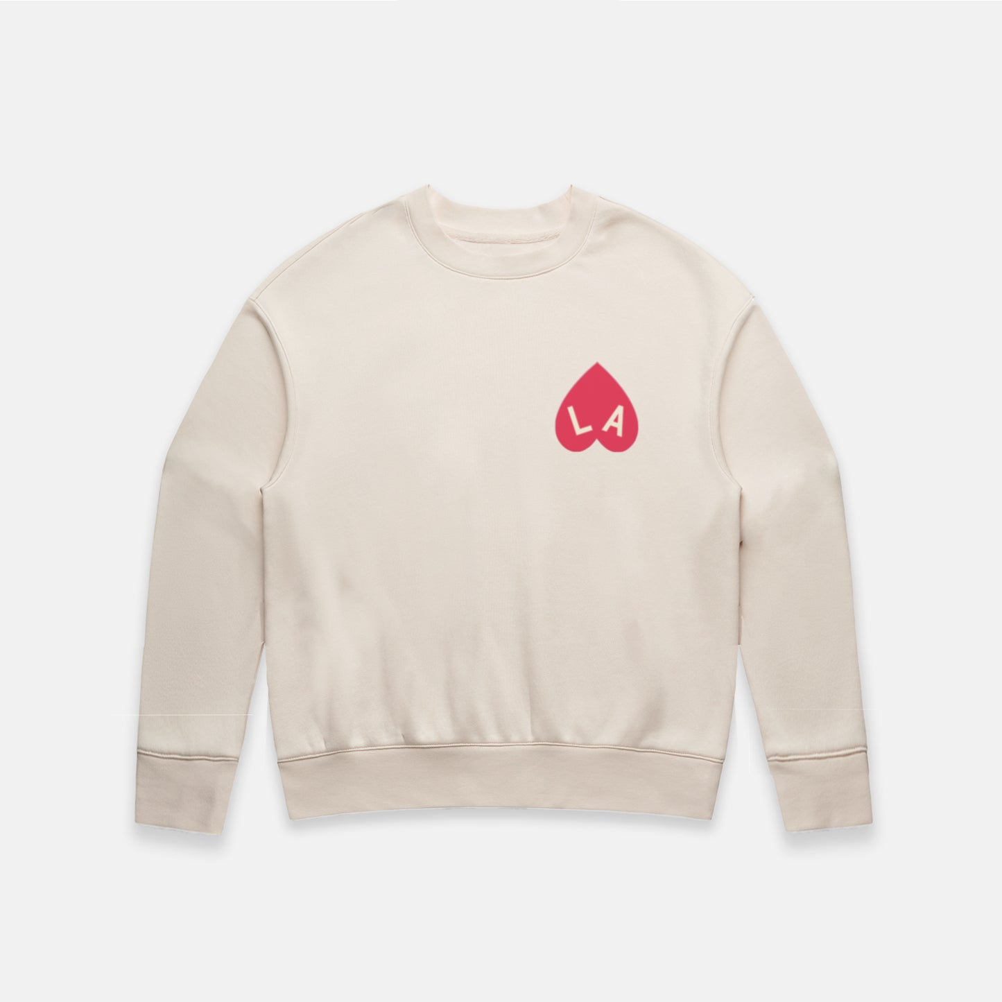 Sweat girl coeur ecru