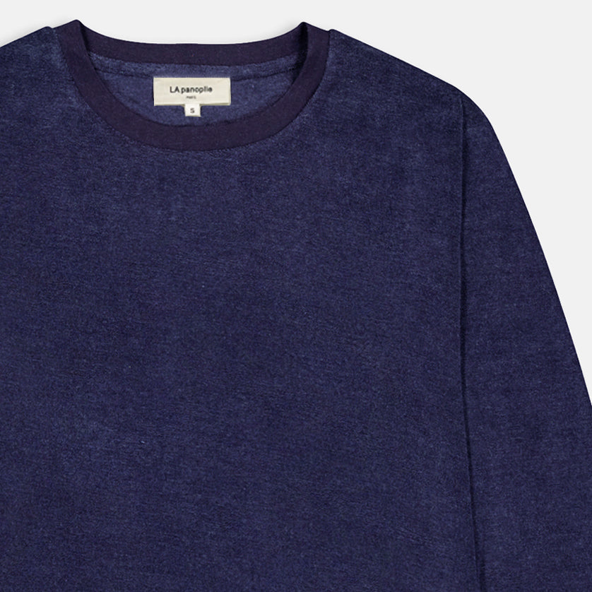 Indigo terry sweatshirt