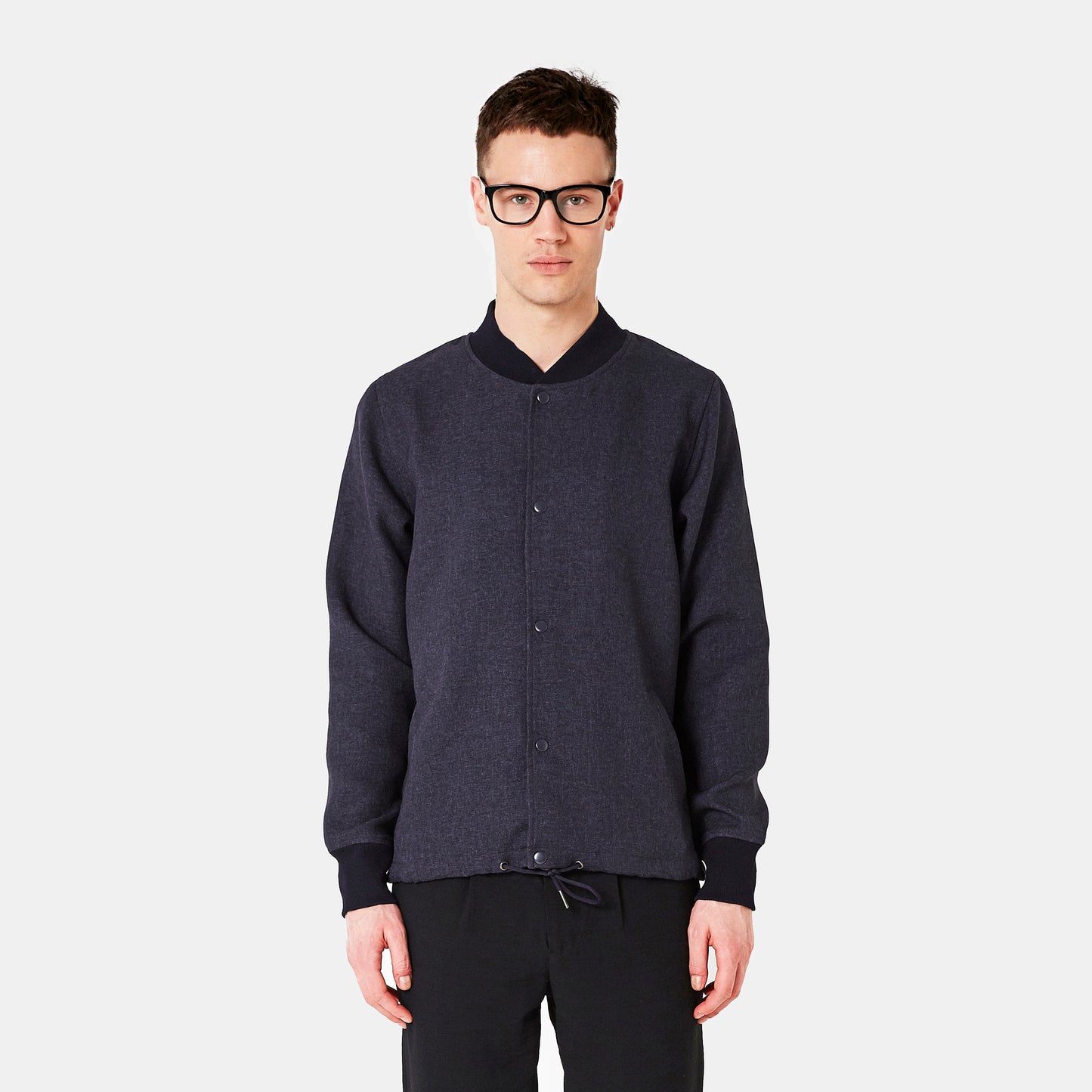 Heathered fleece jacket