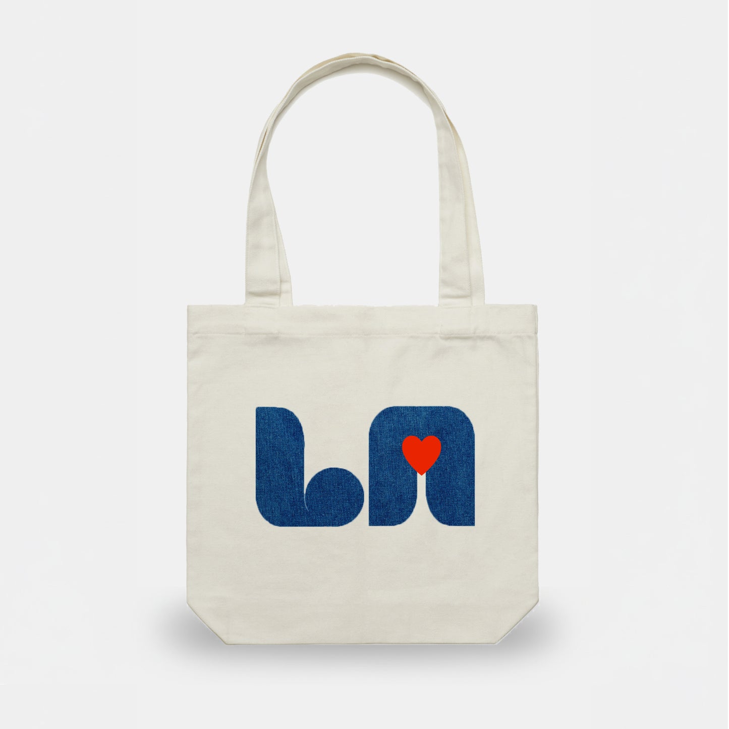 Tote LA coeur ecru