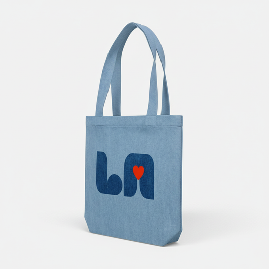 Tote LA coeur bleach