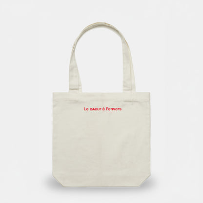 Tote coeur ecru