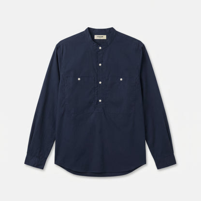 Navy poplin tunic