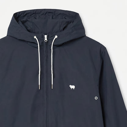 navy rain jacket
